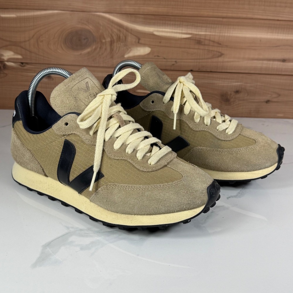 Veja Rio Branco Ripstop Dune Black Suede Leather Sneakers Women size US 9.5 - Picture 6 of 16